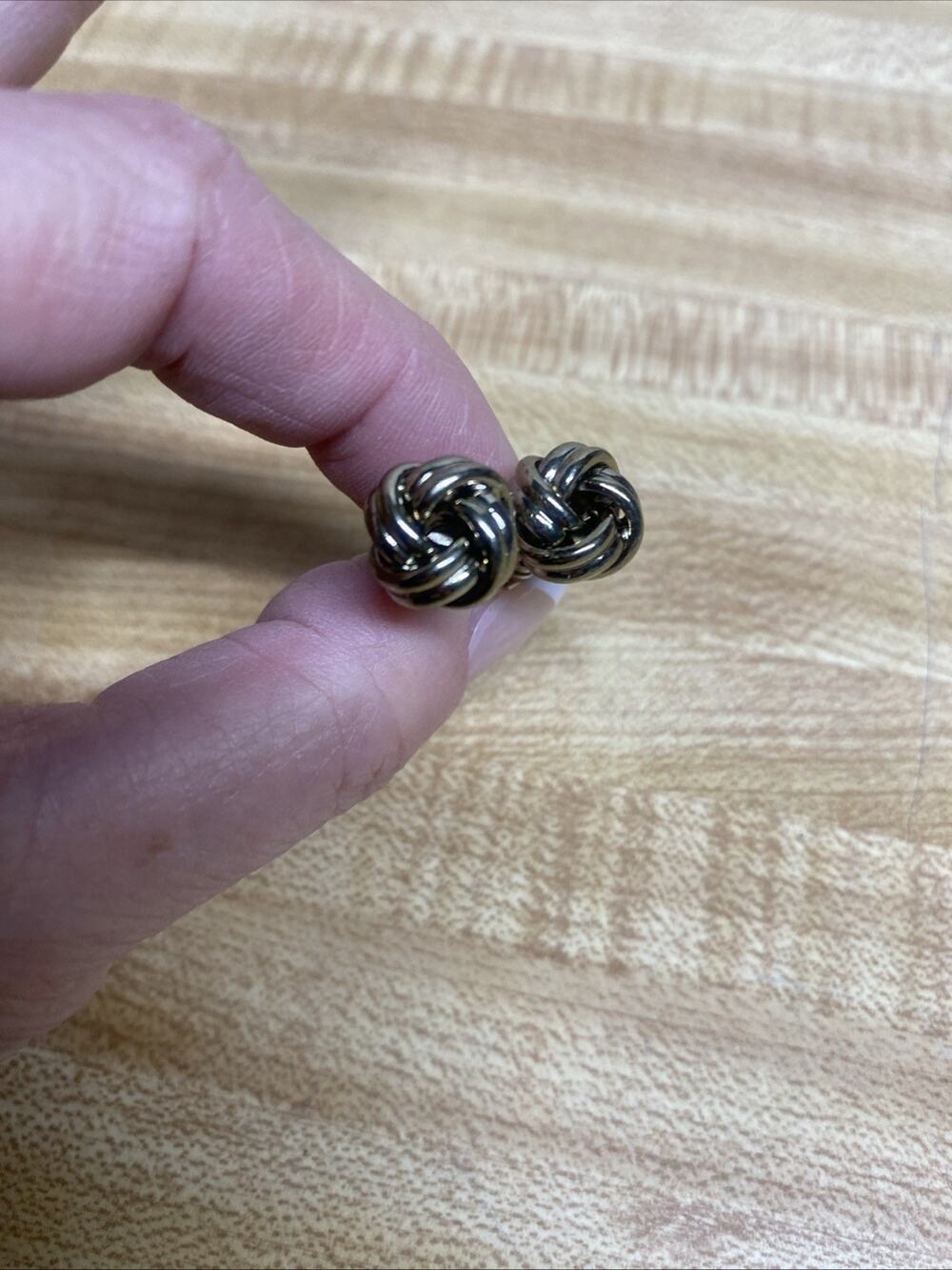 Vintage 50s Swank Cufflinks Brassy Tone Celtic Knot